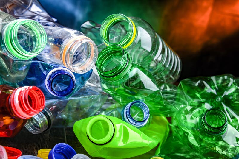 Empty Colored Drink Bottles. Recyclable Plastic Waste Stock Image Image of recycling, waste