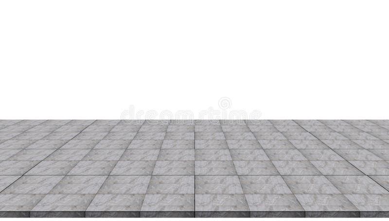 Empty Concrete Flooring Top Isolated On White Background Stock