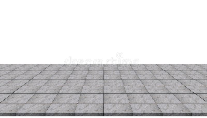 Empty Concrete Flooring Top Isolated On White Background Stock