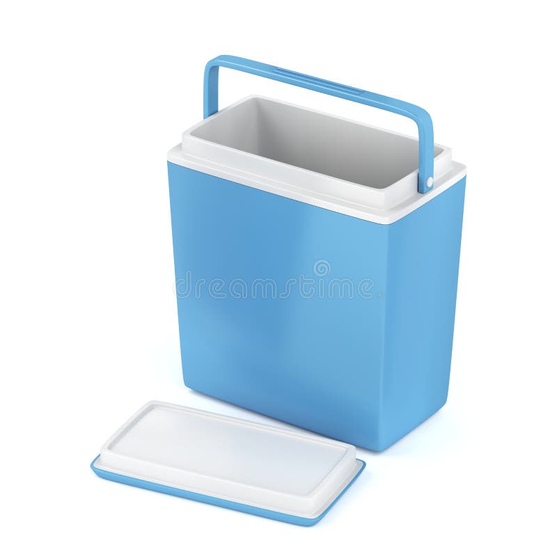 Empty cooling box stock illustration. Illustration of blue 120880201