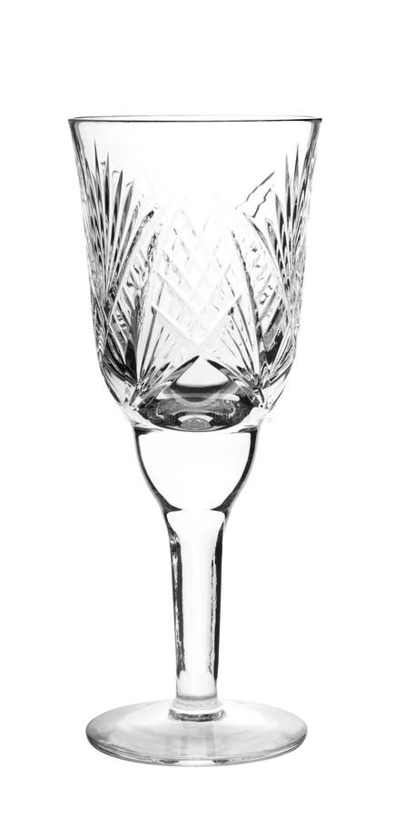 Empty crystal glass royalty free stock photography