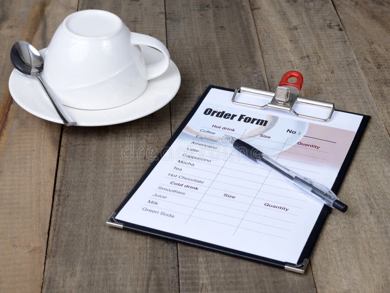 Empty Cup Coffee Order Form Stock Photos Free & RoyaltyFree Stock