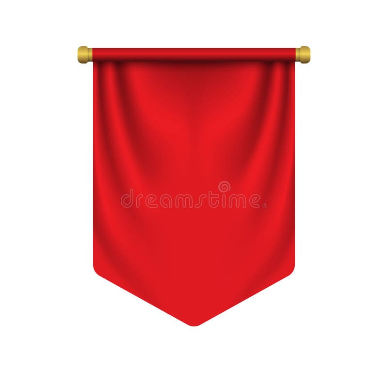 Triangle Soccer Pennants Set Isolated White Stock Vector Illustration