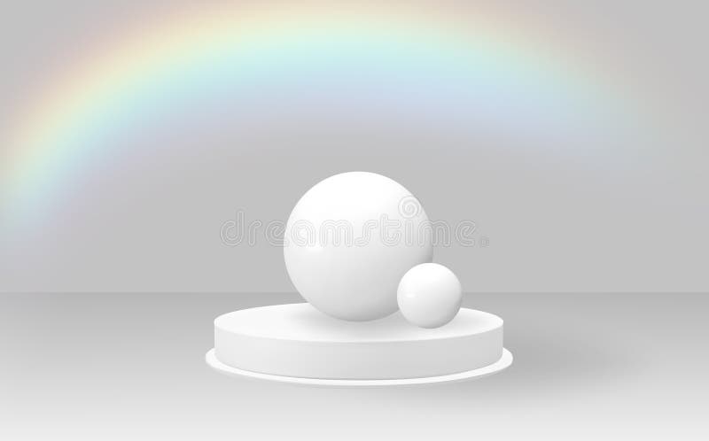 Platforme geometrice albiteabstracte, pătrate rotunde și dreptunghiulare, de culoare albastru-mică, cu pereți goi. stock illustration