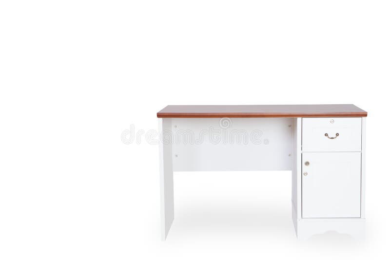 Empty Desk Isolated on White Background Stock Photo Image of product