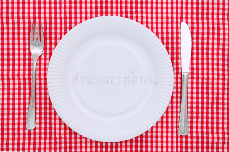 Empty dinner plate stock photos