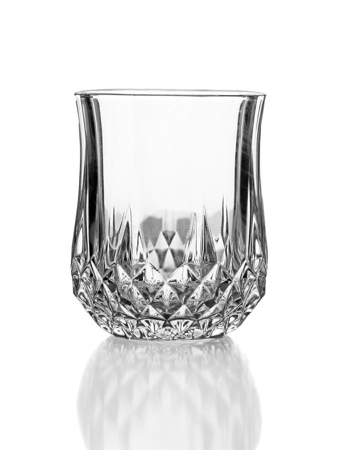Empty elegant glass on white royalty free stock photography