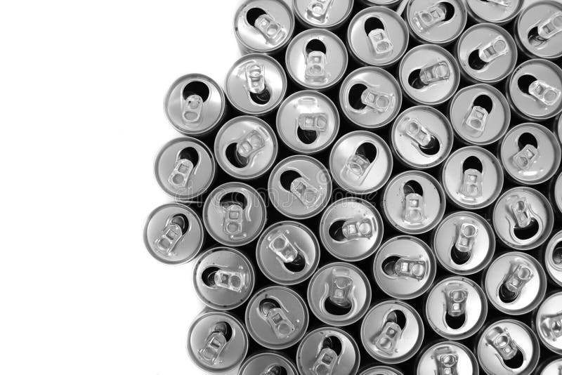 Empty energy drink cans