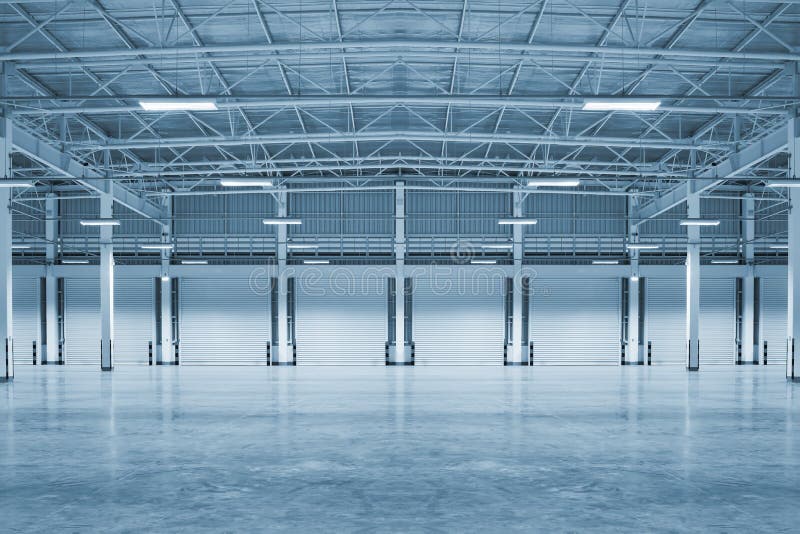 Interior Of An Empty Warehouse Stock Photo - Image of rent, industry ...