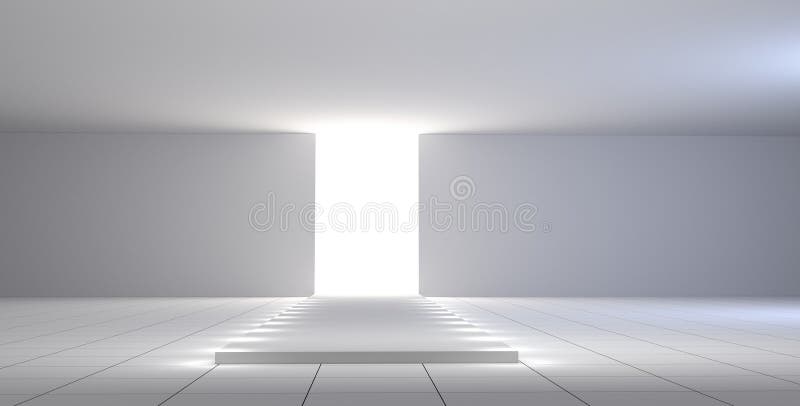 Empty Fashion Show Stage with Catwalk. 3D Rendered Image. Stock Illustration - Illustration of background, 162322845