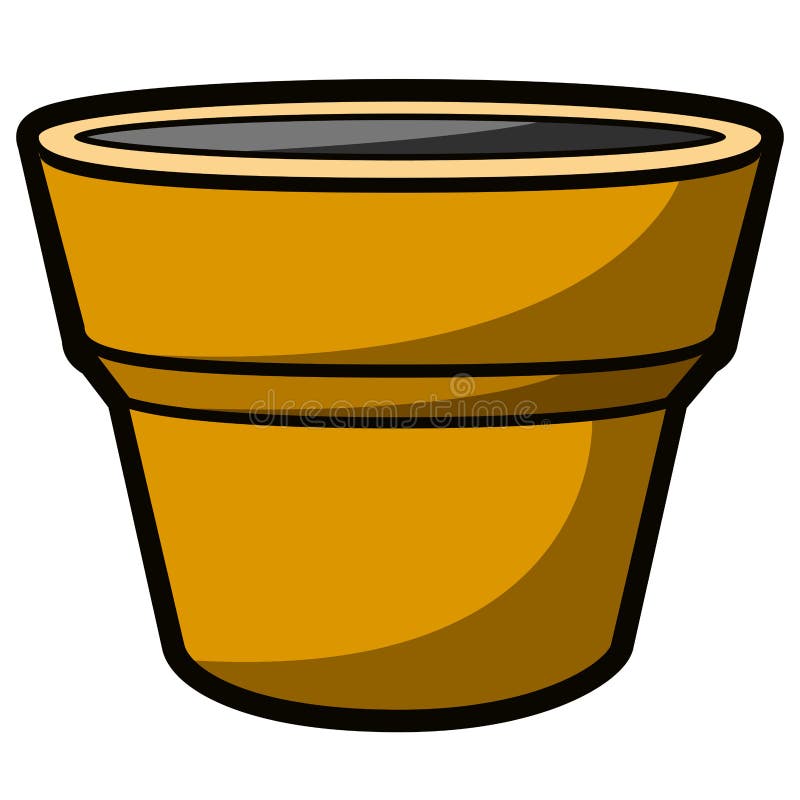 Empty flower pot icon stock vector. Illustration of orange 111998781