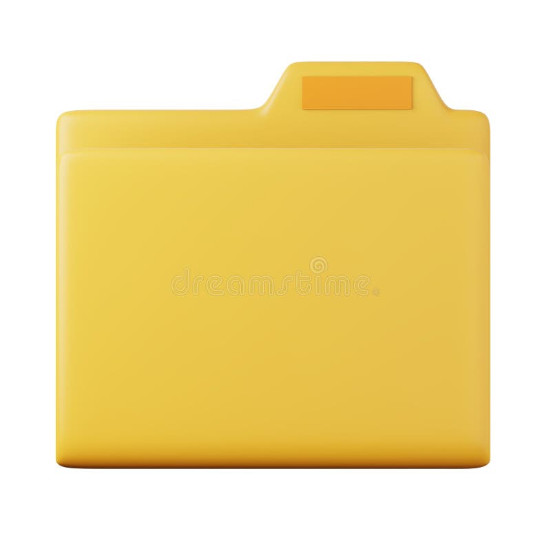 Empty folder high quality 3D render illustration. File organisation and protection concept computer icon. stock illustration