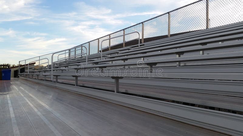 Empty Metal Football Stadium Bleachers Stock Photo - Image of metal,  stadium: 5015474
