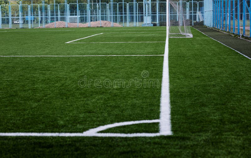 Empty football field stock photo. Image of competition 250398690