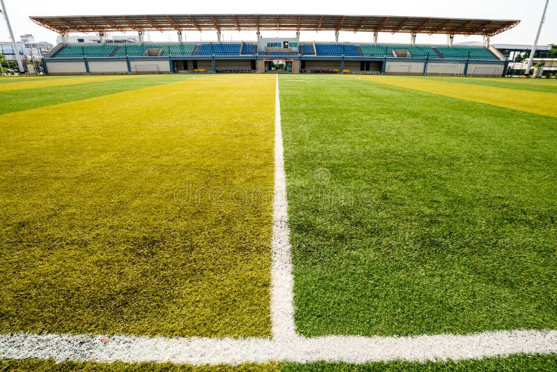 Empty football field stock image. Image of land, texture 73990787