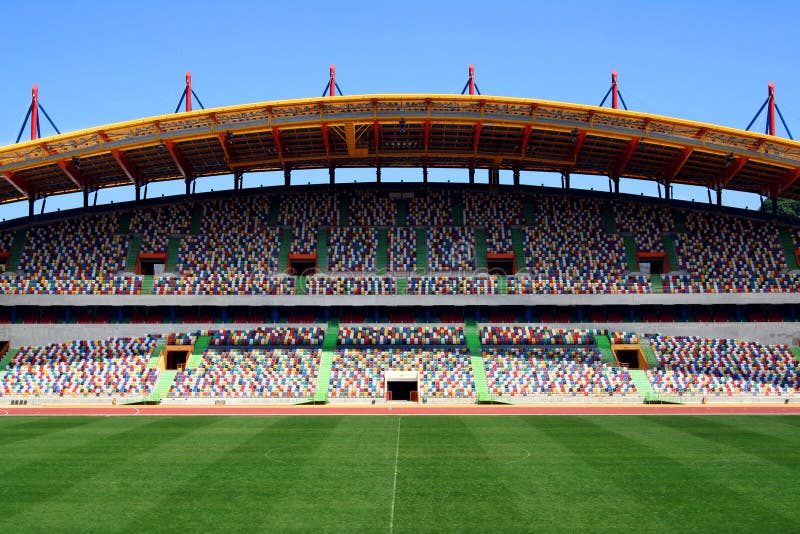 Empty football stadium