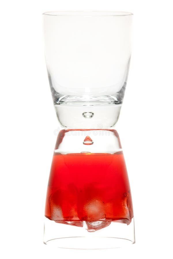 Empty and full glass reflection royalty free stock photos