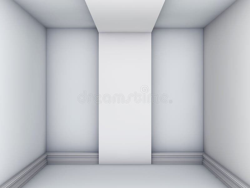 Empty gallery vector illustration
