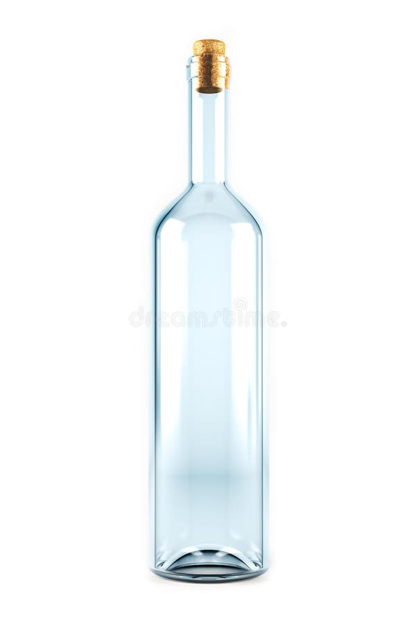 Empty glass bottle stock illustration