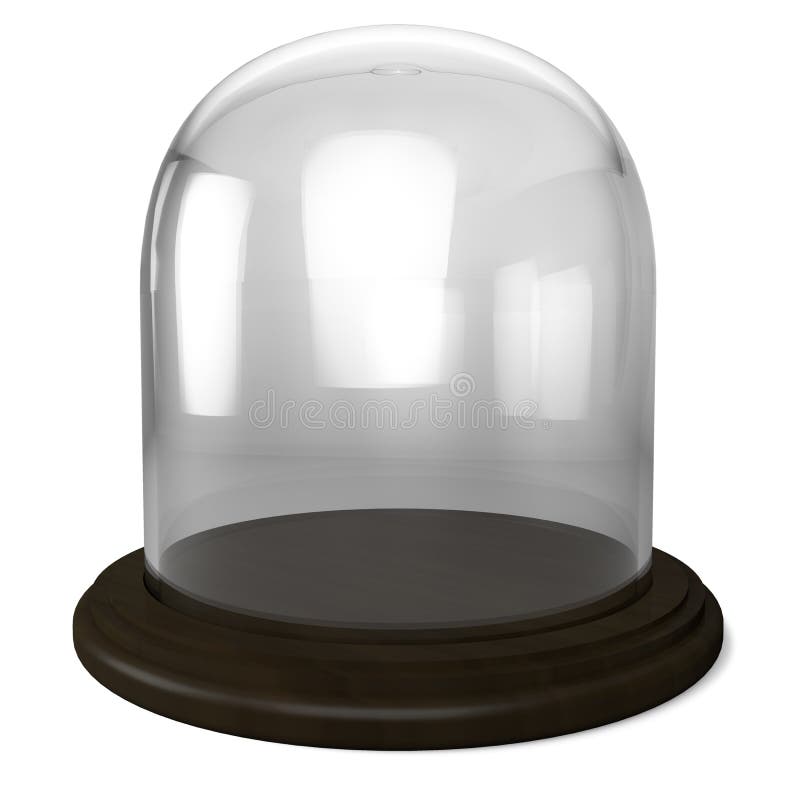 Empty glass dome royalty free illustration