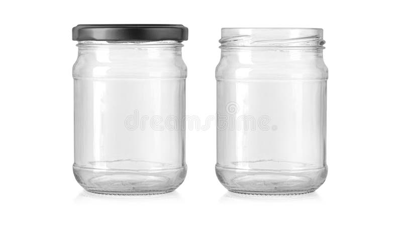 Empty Glass Jar Isolated Stock Photo - Download Image Now - Jar