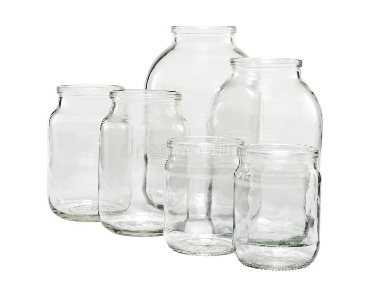 Empty glass jars