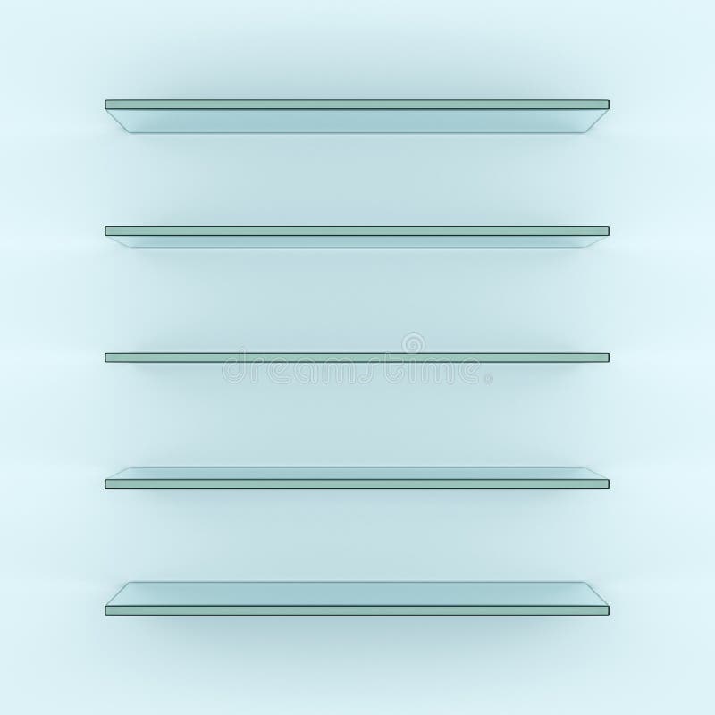 Download Empty Glass Display Shelves Stock Image - Image of glass, empty: 9743057