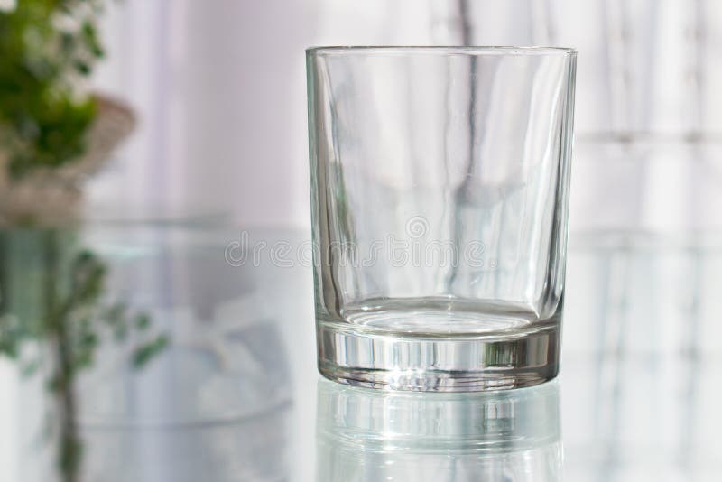 Empty Glass Short Tumbler for drinks. Mock-up royalty free illustration