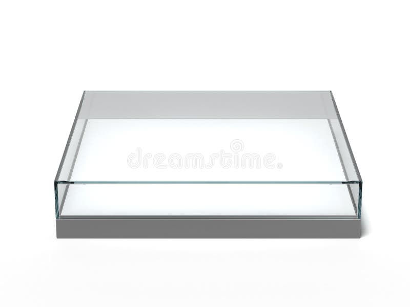 Empty glass showcase stock illustration