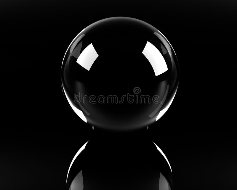 Empty glass sphere stock illustration