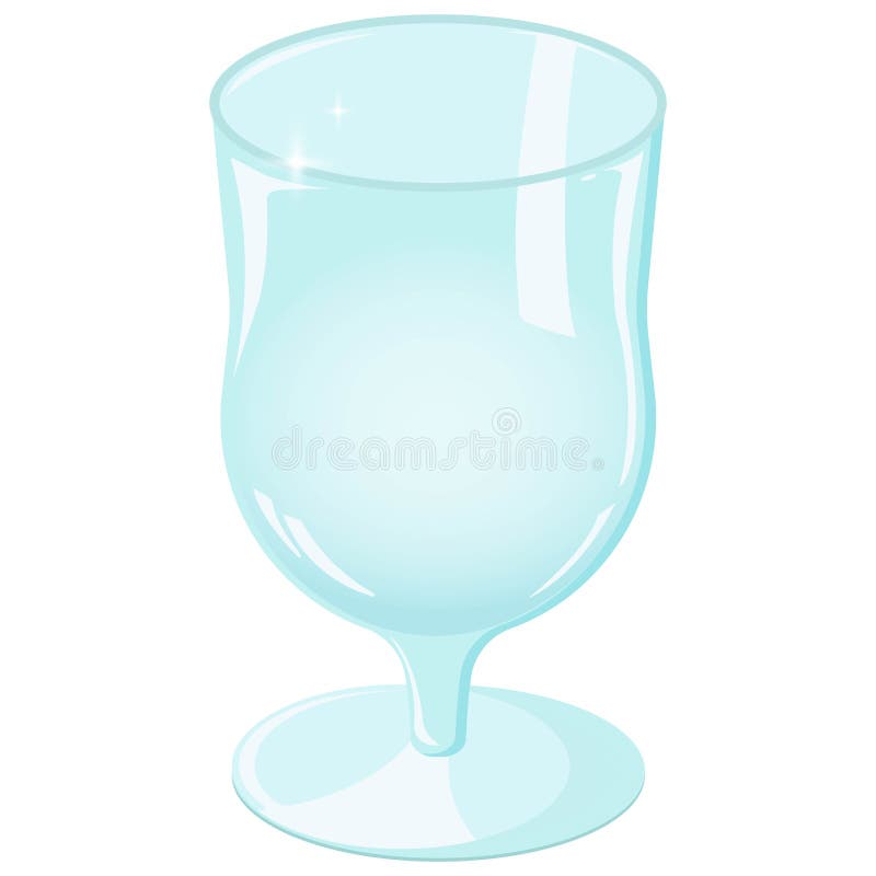Empty glass on white background vector illustration