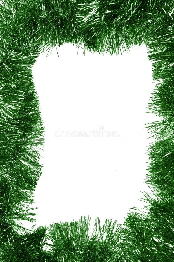 Empty green Christmas frame