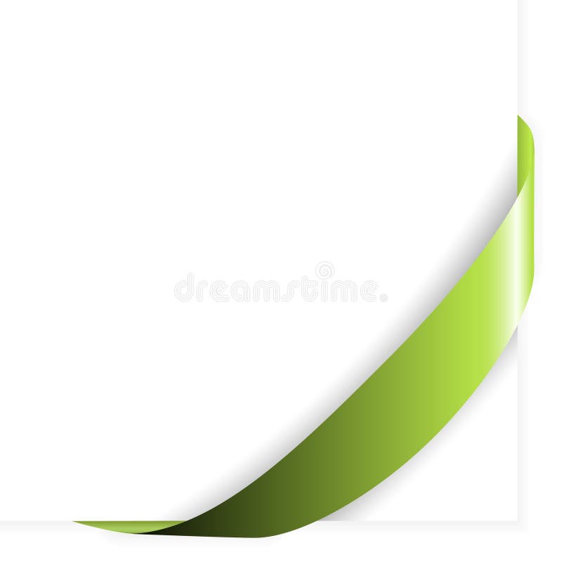 Empty green (olive) corner ribbon royalty free illustration Empty green (olive) corner ribbon royalty free illustration