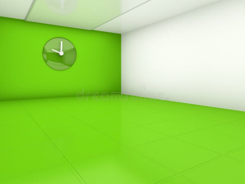 Empty green room