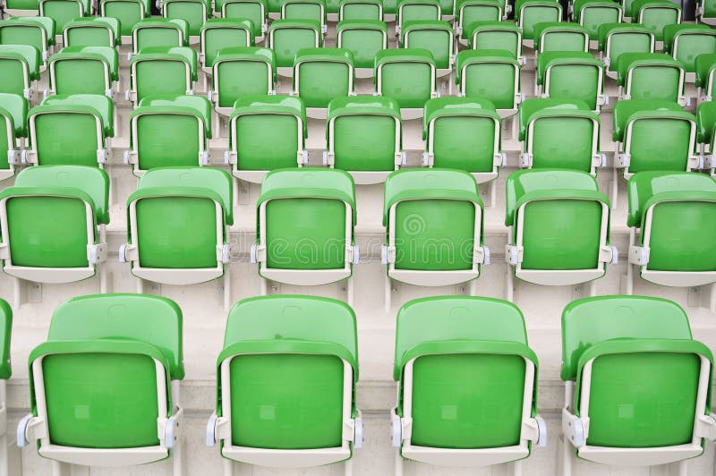 Empty Green Seats at Stadium Stock Photo Image of seats, front 21709122