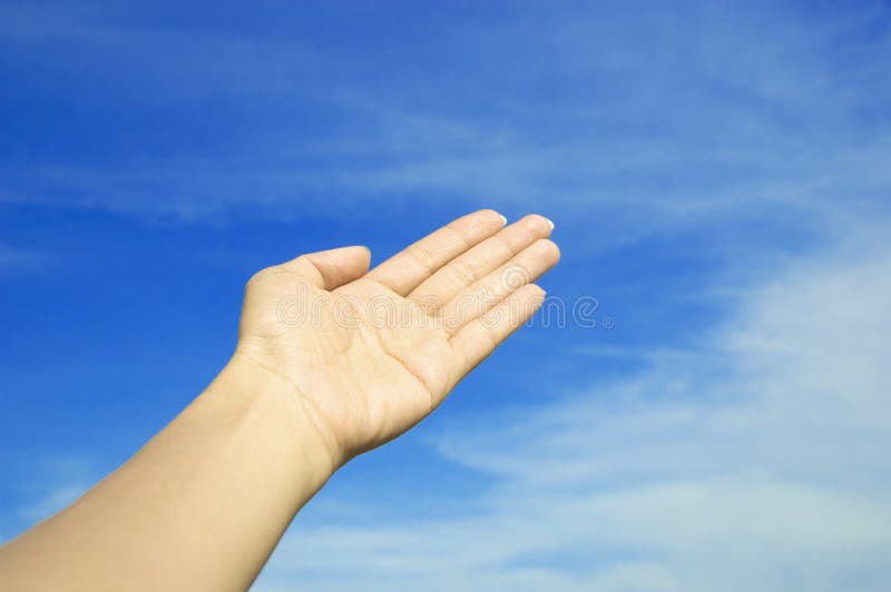 Empty hand stock image