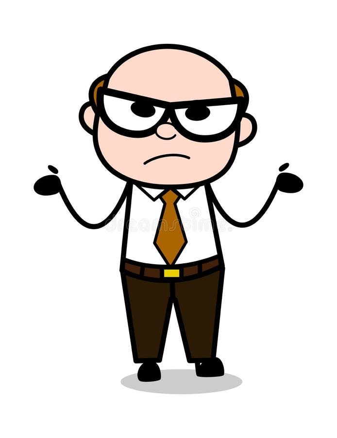 Cartoon of an Aggressive Bald Man in a Suit Yells Menacingly Stock Vector -  Illustration of yells, person: 102555418