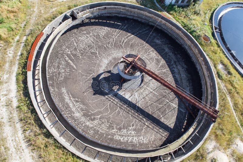 Empty Huge Circular Sedimentation Tank Stock Image Image of activated