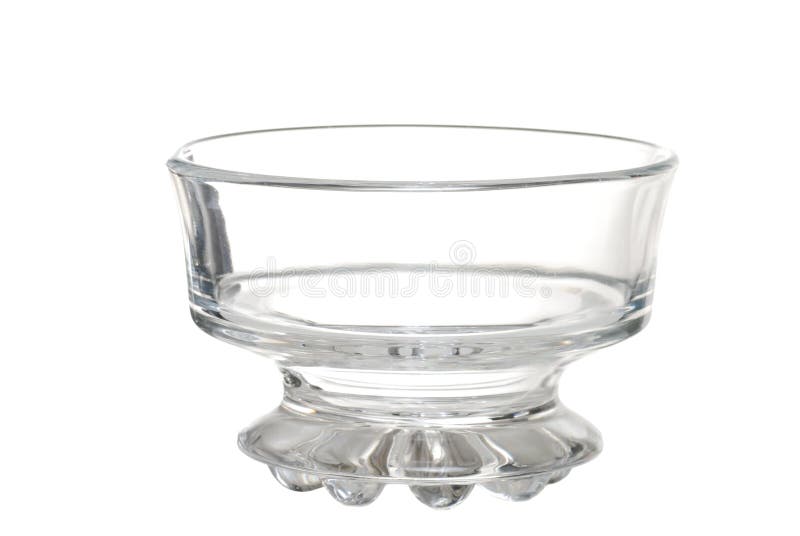 Empty Ice Cream Dessert Glass Bowl