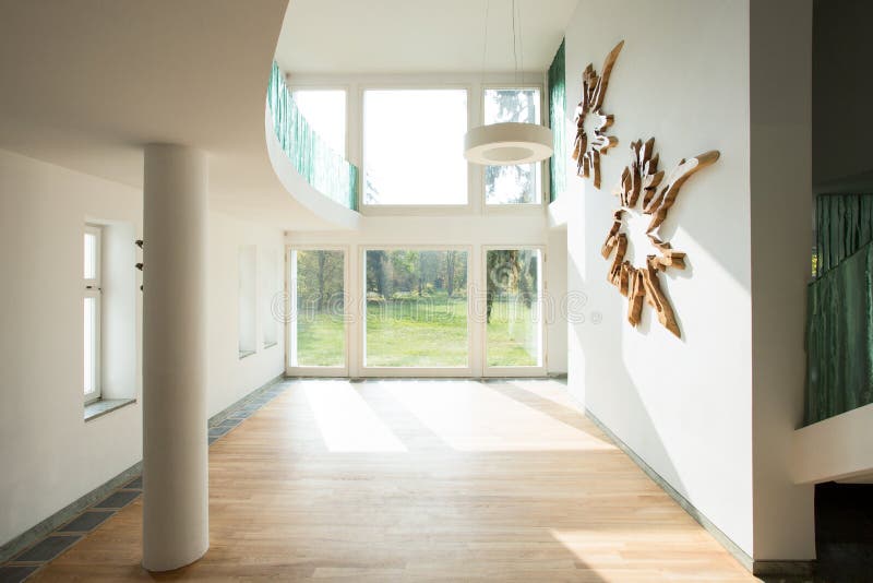 Empty interior of spacious house