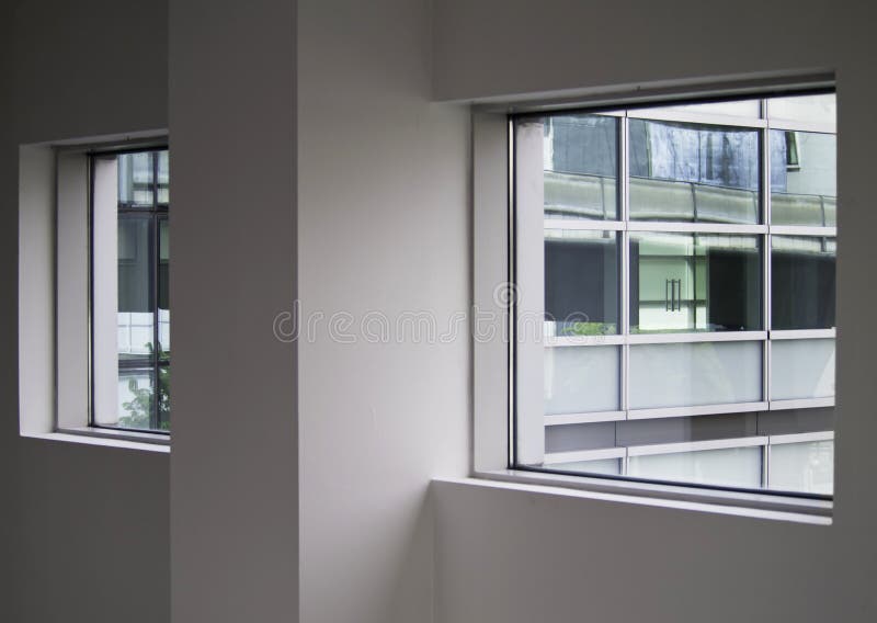 Empty interior with window stock photography