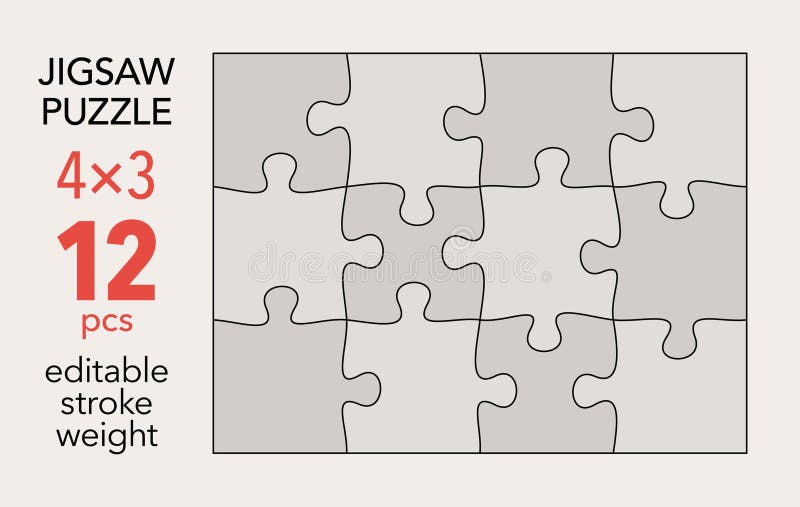 Puzzle 12 Pieces Stock Illustrations – 48 Puzzle 12 Pieces Stock  Illustrations, Vectors & Clipart - Dreamstime