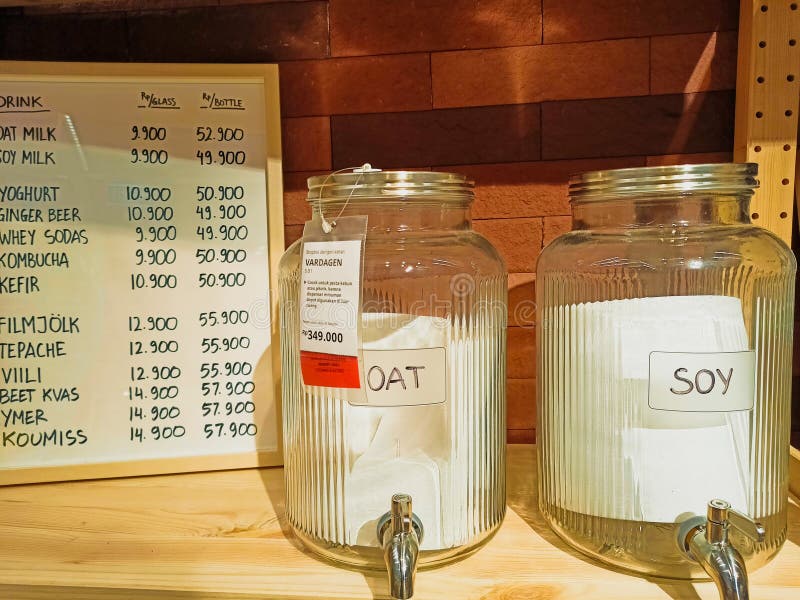 The Empty Labeled Glass Jar on a Rack Stock Image Image of dish