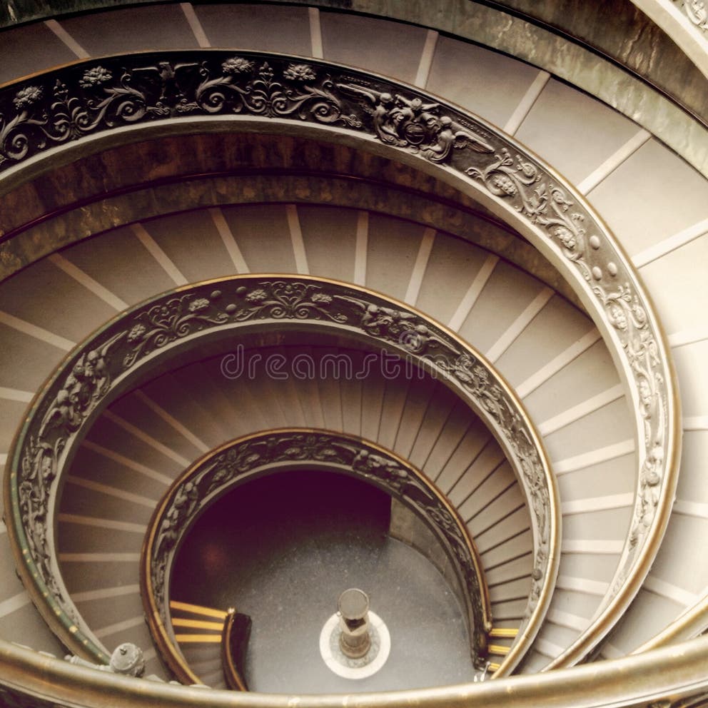 The Original Bramante Staircase Stock Photo - Image of landmark, museum: 77841038