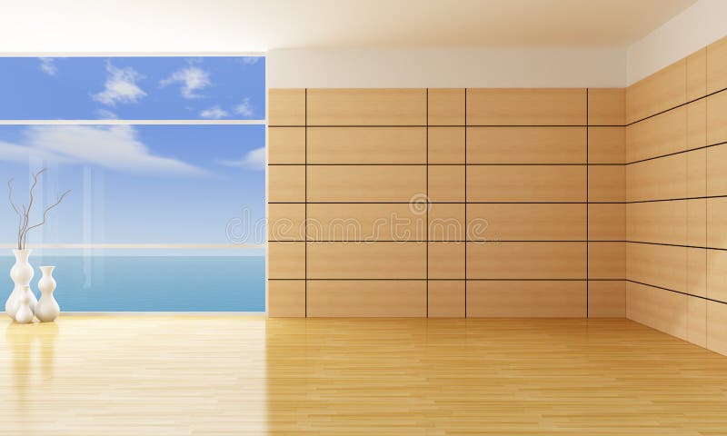 Empty living room royalty free illustration