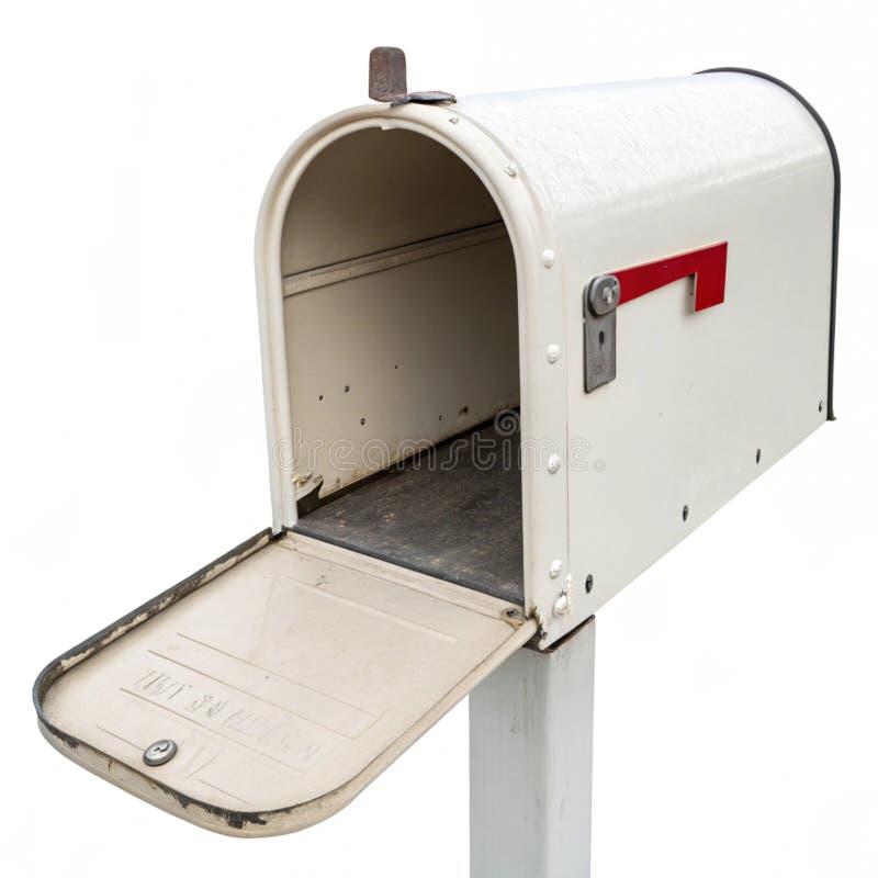 Empty Mailbox isolated on white background vector illustration