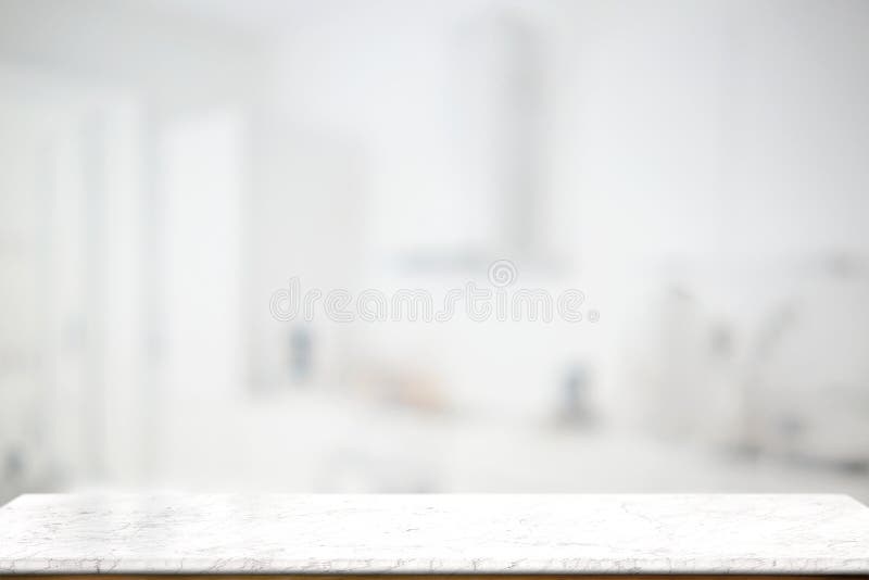 Empty Marble Top Table in Bathroom Background. Stock Image Image of