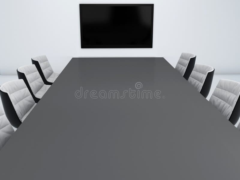Empty meeting room 3d illustration vector illustration
