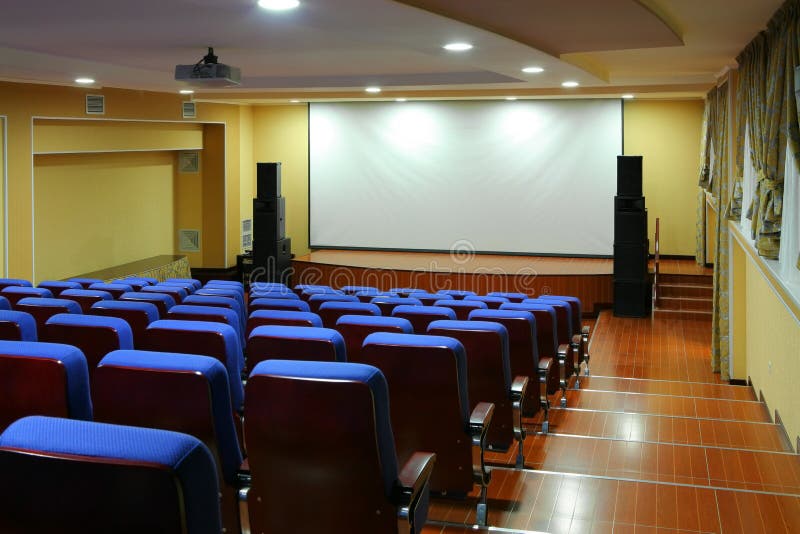 Empty movie theater royalty free stock photography