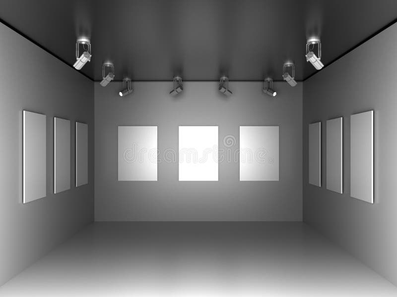 Empty museum hall stock illustration. Illustration of booth - 68368941